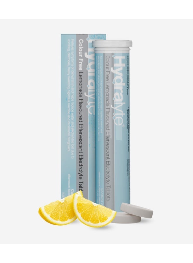 Hydralyte Effervescent Colour Free Lemonade 20 Eff Tablets - Image 1