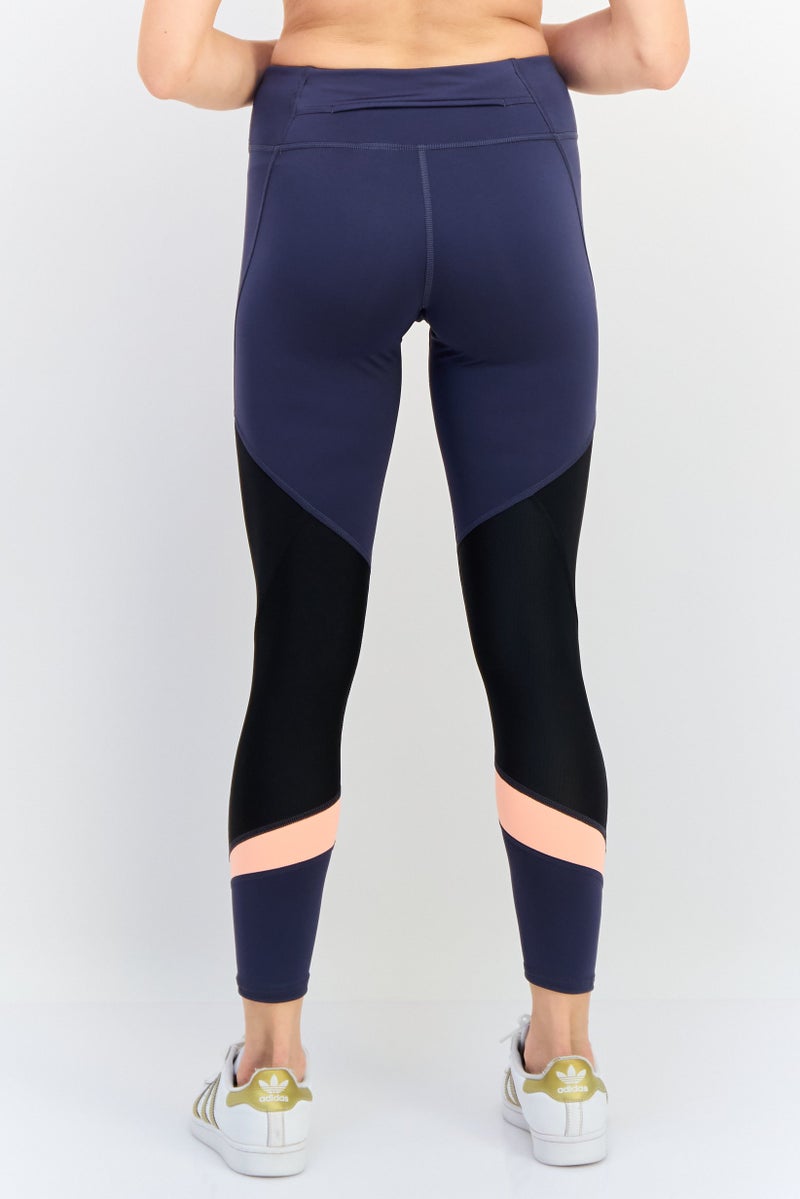 Reebok ملابس رياضية نسائية بتصميم لوجو العلامة التجارية 7/8 طماق تدريب، متعدد الألوان - Image 4