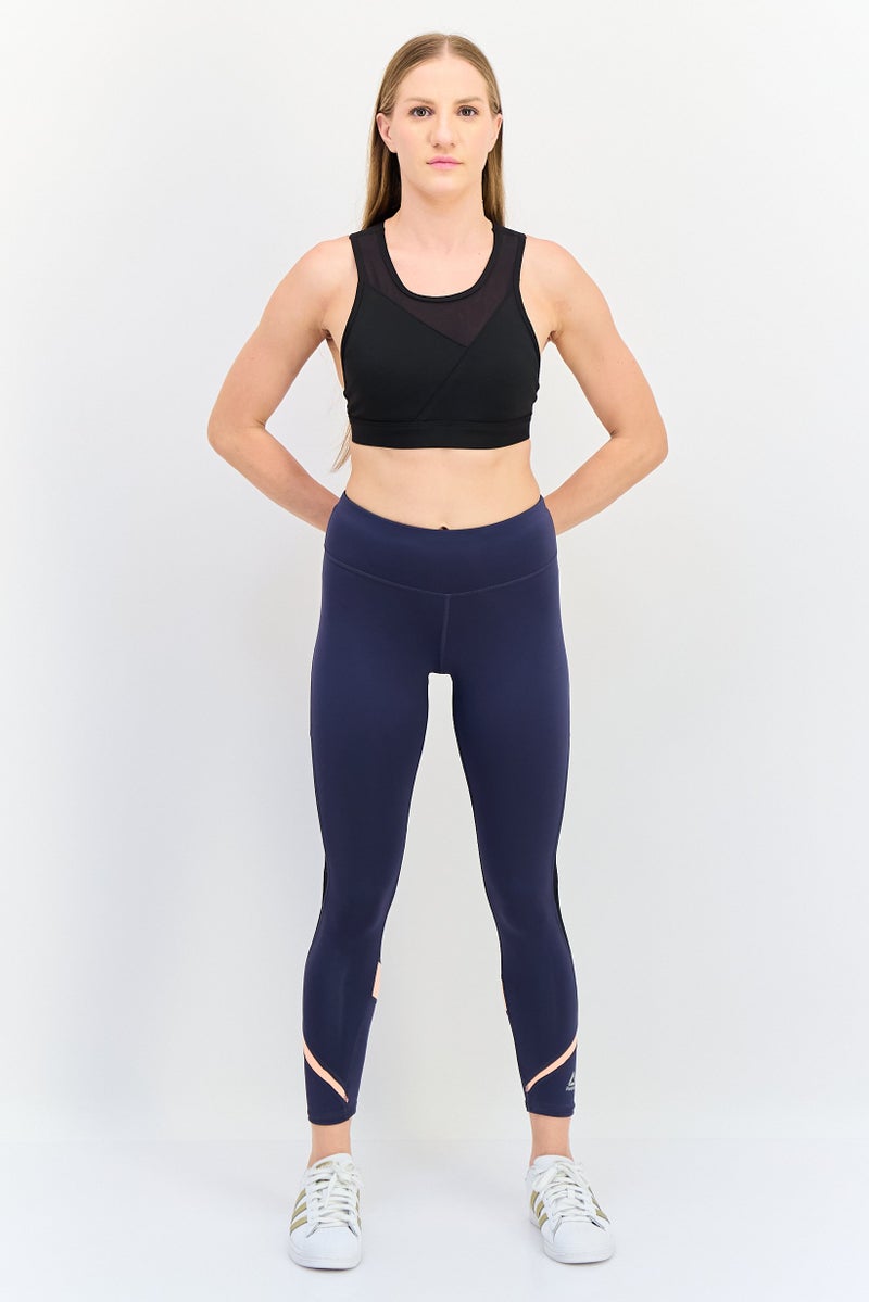 Reebok ملابس رياضية نسائية بتصميم لوجو العلامة التجارية 7/8 طماق تدريب، متعدد الألوان - Image 2