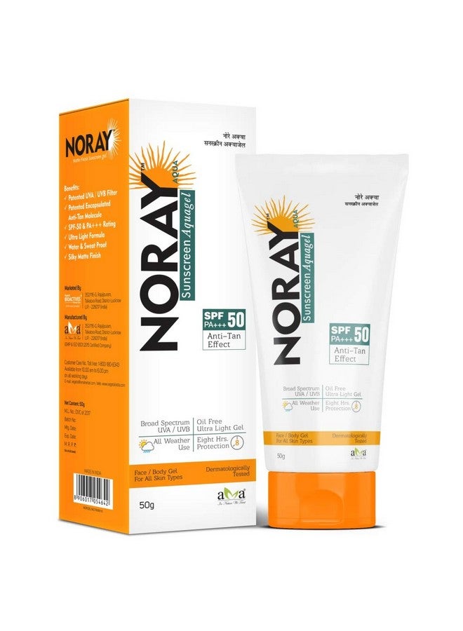 Vegetal Noray Aquagel Broad Spectrum Sunscreen Spf50 Pa+++ With Anti Tan Effect 50G Dry - Image 1