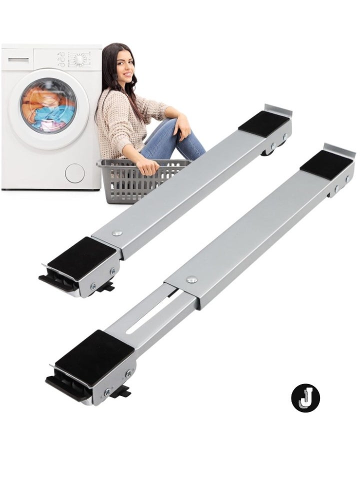 JAJEEK - "Furniture Appliance Rollers with 24 Rollers & Brake – Heavy Duty Mover Tool for Washing Machines, Dryers, Refrigerators – Supports Up to 660 lbs, Gray" - Image 1