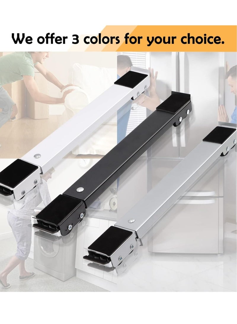 JAJEEK - "Furniture Appliance Rollers with 24 Rollers & Brake – Heavy Duty Mover Tool for Washing Machines, Dryers, Refrigerators – Supports Up to 660 lbs, Gray" - Image 1