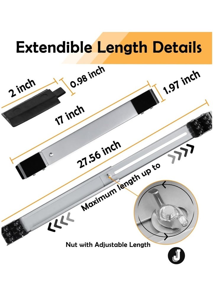 JAJEEK - "Furniture Appliance Rollers with 24 Rollers & Brake – Heavy Duty Mover Tool for Washing Machines, Dryers, Refrigerators – Supports Up to 660 lbs, Gray" - Image 1