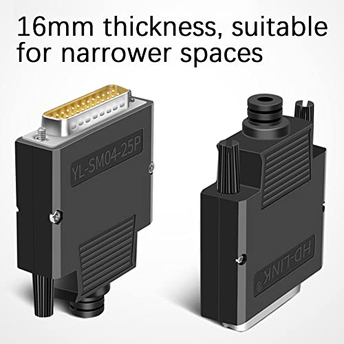 ANMBEST 5PCS DB25 Solderless Connector, RS232 D-SUB Serial to 25-pin Port 16mm Thinner Terminal Female Adapter Breakout Board with Case Long Bolts Nuts - Image 3