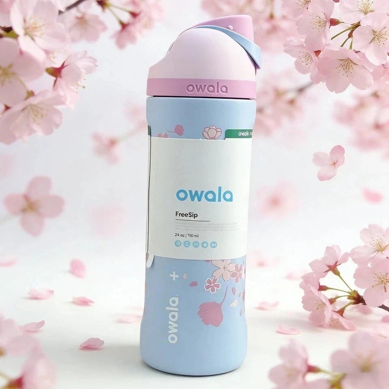 ستاربكس Starbucks X Owala 2026 Sakura Limited Insulated Water Bottle 24oz Straw Cup - Image 3