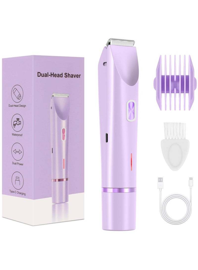 2025 New Bikini Shaver, Glow shave 2-in-1 Women's Body Shaver(Purple) - Image 2