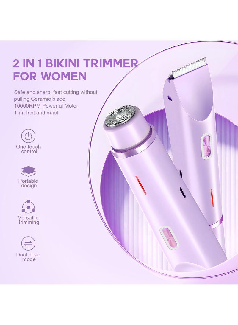 2025 New Bikini Shaver, Glow shave 2-in-1 Women's Body Shaver(Purple) - Image 3
