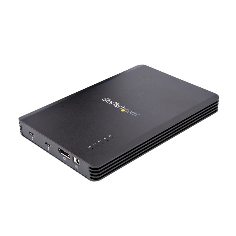 Startech.com StarTechcom 4 Bay Thunderbolt 3 NVMe Enclosure for M2 NVMe SSD Drives 1x DisplayPort Video 2X TB3 Downstream Ports 40Gbps 72W Power Supply External Hard Drive Enclosure TAA M2E4BTB3 - Image 2