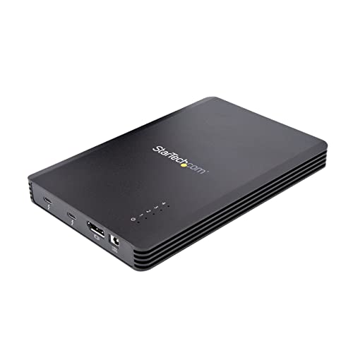 Startech.com StarTechcom 4 Bay Thunderbolt 3 NVMe Enclosure for M2 NVMe SSD Drives 1x DisplayPort Video 2X TB3 Downstream Ports 40Gbps 72W Power Supply External Hard Drive Enclosure TAA M2E4BTB3 - Image 1