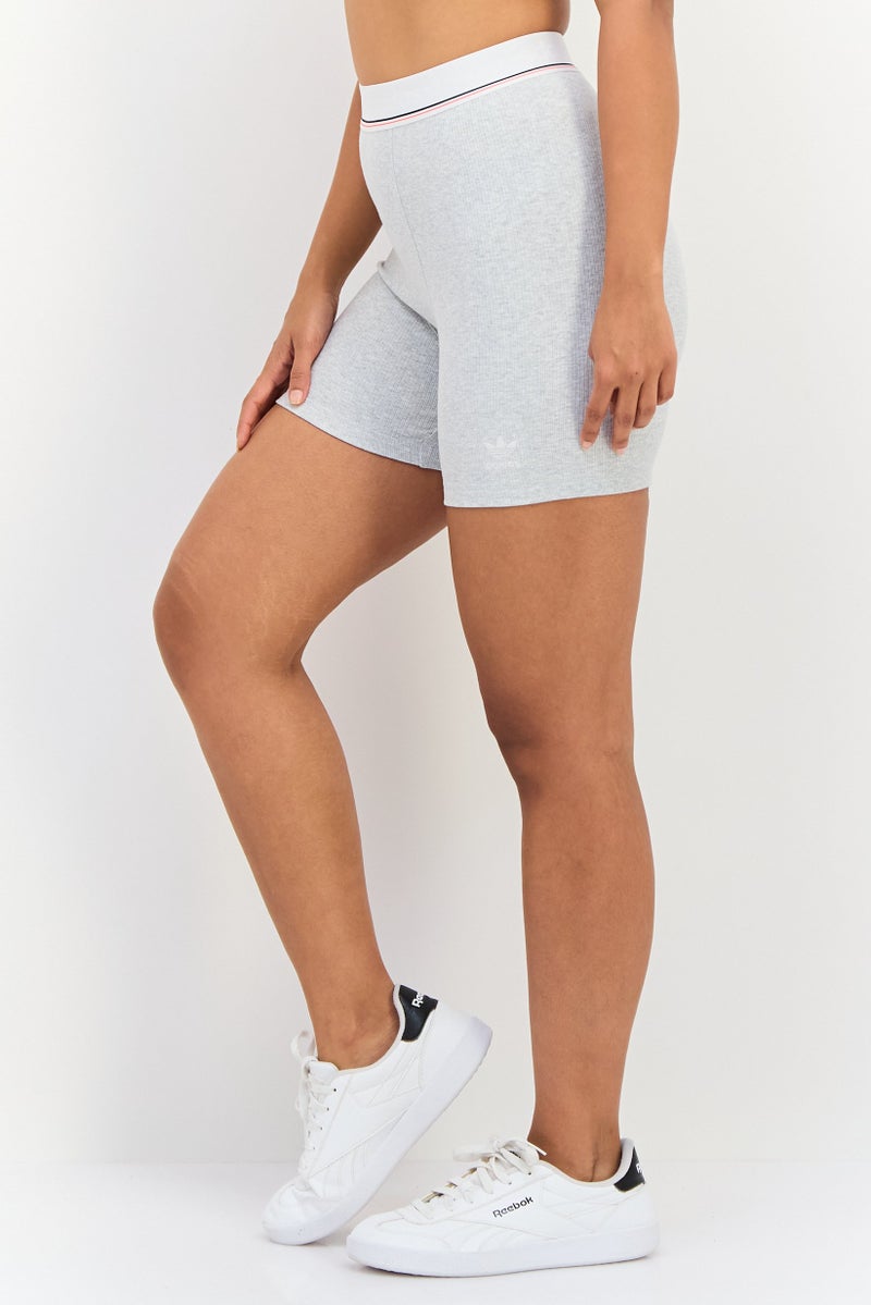 adidas Originals Women Sportswear Fit Training Shorts, Light Grey - Image 2