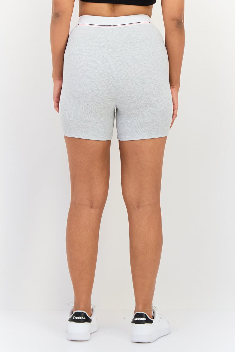 adidas Originals Women Sportswear Fit Training Shorts, Light Grey - Image 3