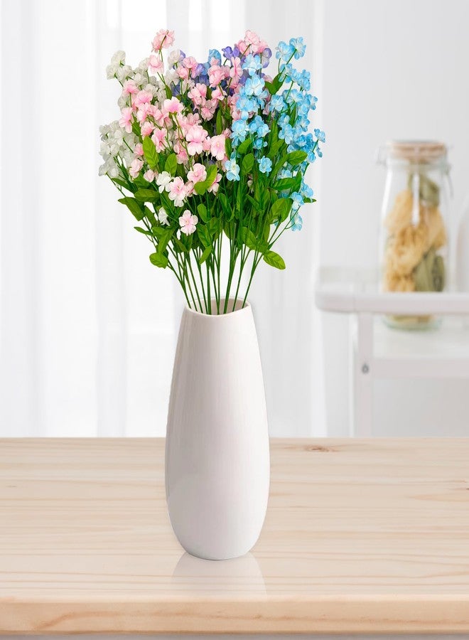 Featuman Blue Artificial Flowers with Stems, 2 Pcs Forget Me Not Bouquets Fake Flowers for Vase, 18.5 Inch Artificial Silk Flowers Outdoor Plant for Home Decoration, Wedding Bouquet, Memorial Day - Image 3