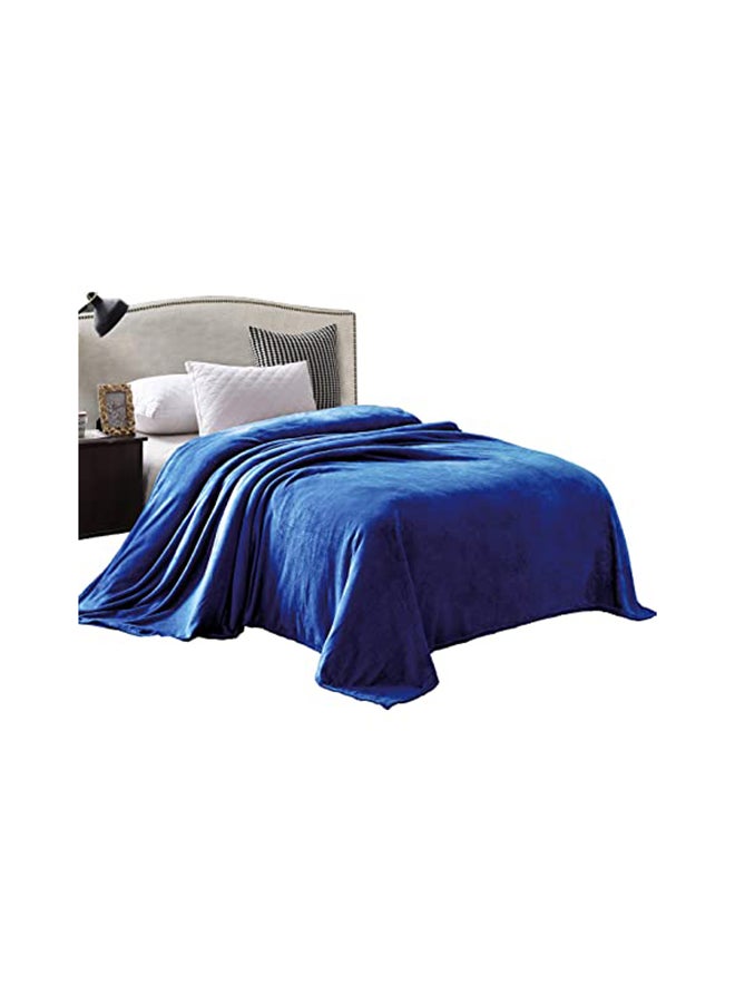 Moon 1 Piece Soft Carved Bed Blanket Single flannel Blue - Image 2