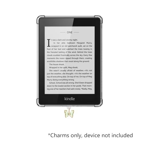 spansee Butterfly Dust Plug Charm Compatible with Kindle Paperwhite 2021 Released,Type C/USB C Dust Plug,Set of 6 - Image 2