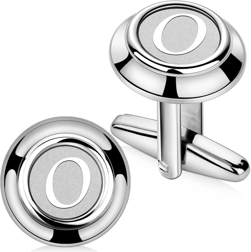 AMITER 26 Letters Tie Clip and Cufflinks for Men, Initial Tie Bar & Cuff Links Set Necktie Clip for Business, Wedding, Anniversary - Image 1