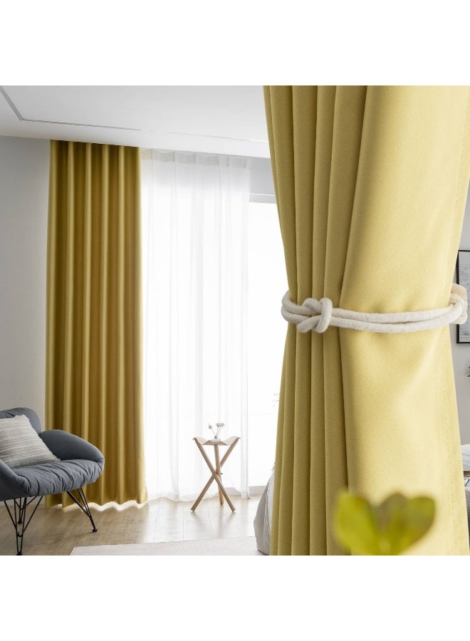 QBAID Curtains Blackout 2 panels for Bedroom - Image 1