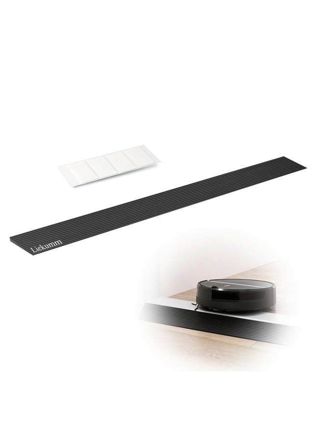 LIEKUMM 3/8" Rise Rubber Threshold Ramp for Doorways, 2500 lbs Heavy Duty Door Sill Ramp with Adhesive, Non-Slip Indoor Transition for Wheelchair, Walker & Robot Vacuum, Cuttable - Image 1