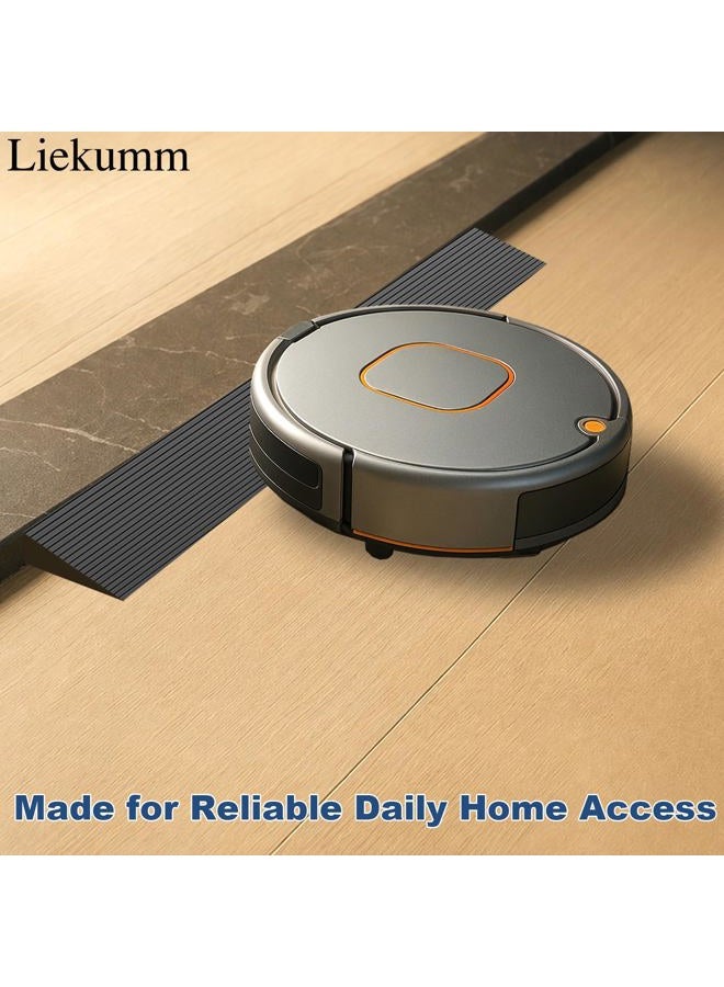 LIEKUMM 3/8" Rise Rubber Threshold Ramp for Doorways, 2500 lbs Heavy Duty Door Sill Ramp with Adhesive, Non-Slip Indoor Transition for Wheelchair, Walker & Robot Vacuum, Cuttable - Image 5
