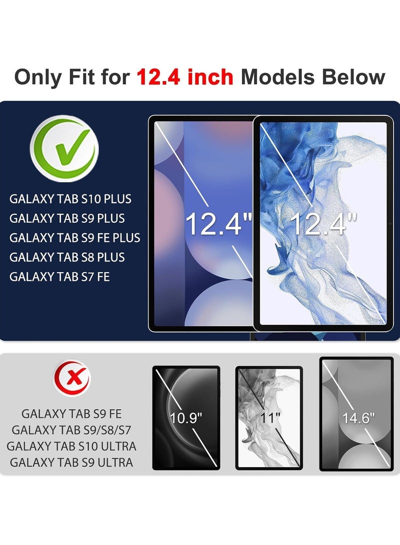 Muzz حماية شاشة زجاجية مقسّاة لجهاز سامسونج جالاكسي تاب S10 بلس تاب S9 FE بلس S9 بلس 12.4 بوصة حماية شاشة لجهاز جالاكسي تاب S10+/S9+/S8+/S7 FE عبوة من 2 - Image 2