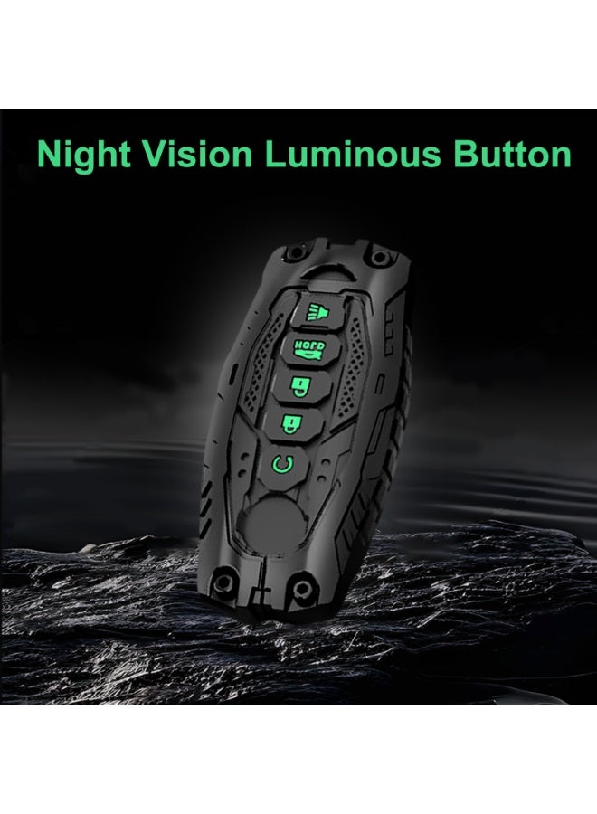 فيتوسي غطاء مفتاح السيارة مصنوع من سبيكة الزنك الثقيلة مع سلسلة مفاتيح – غلاف معدني متين لمفتاح السيارة، ملحقات متوافقة مع نيسان باثفايندر، روج، وكيكس 2023 و2024 (الطراز A) - Image 5