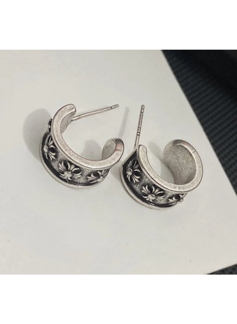 Earrings all copper gold-plated, fashionable, generous, and beautiful