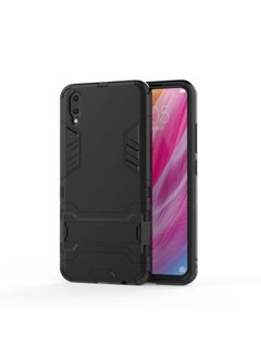 Case Cover Shockproof PC + TPU Case for Vivo V11 V11 Pro, with Holder Black