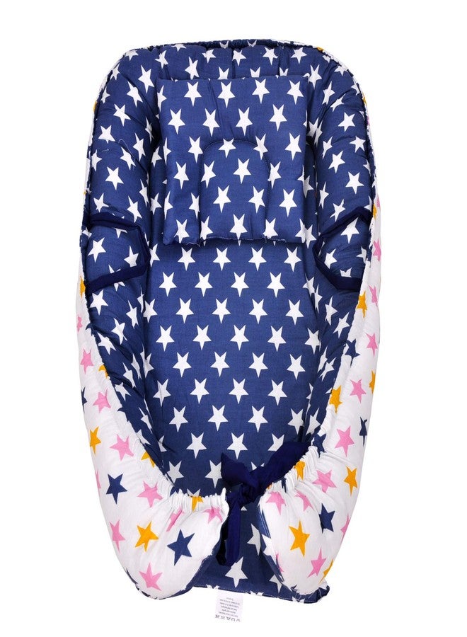 Soul Fiber by Urban Space 100% Cotton Reversible Baby Bedding Set with Pillow, Warm Bedding, Blue Star - Image 3