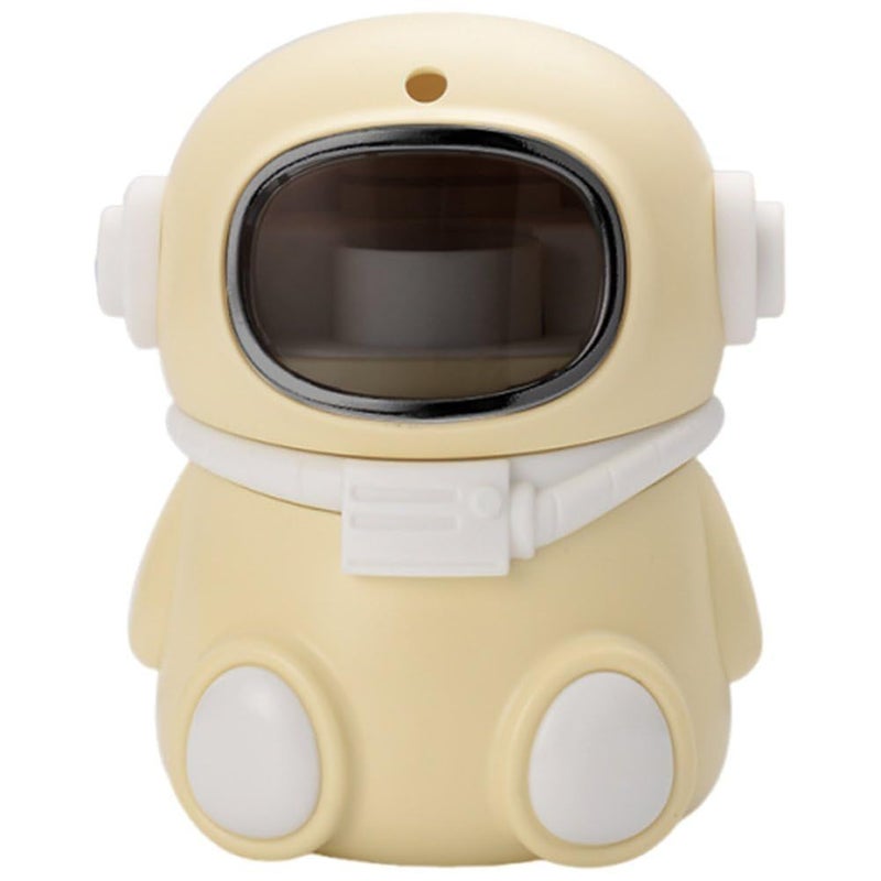 Astronauts Toothpick Dispenser Portable Press Type Yellow 4.09x3.46x2.99 Inch - Image 2