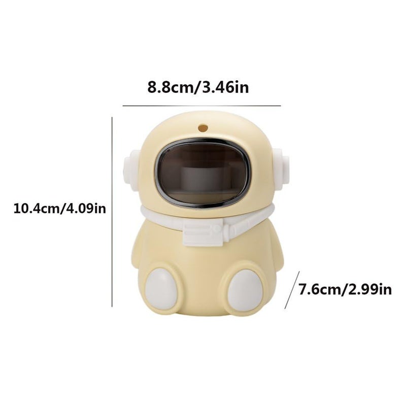 Astronauts Toothpick Dispenser Portable Press Type Yellow 4.09x3.46x2.99 Inch - Image 4