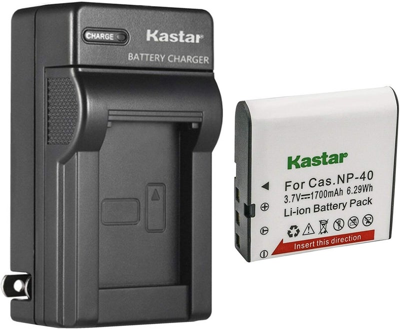 Kastar Kastar 1Pack Battery and AC Wall Charger Replacement for Casio NP40 Exilim EXZ1080 EXZ1200 EXZ200 EXZ30 EXZ300 EXZ40  - Image 1