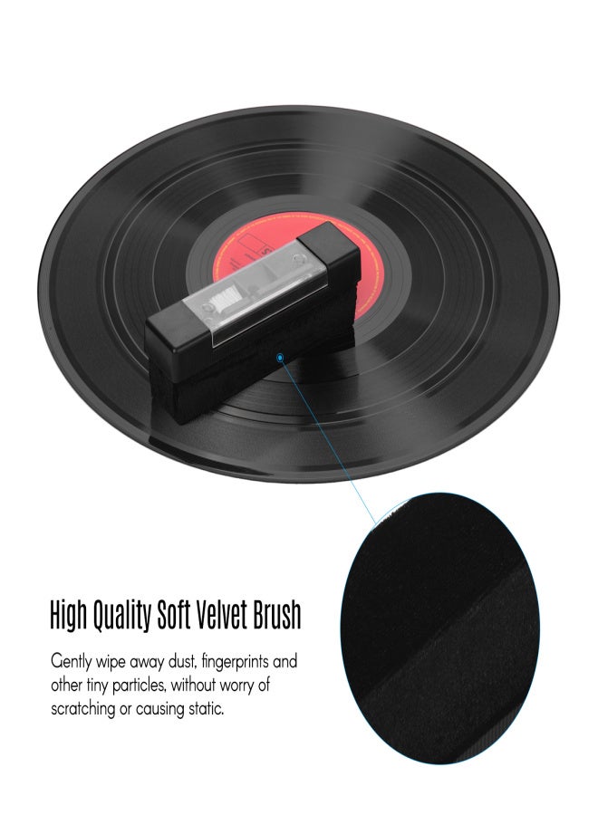 3-in-1 Soft Velvet Record Cleaner Cleaning Brush with Small Brush and Needle Brush for Vinyl Records Anti Static Cleaning Supplies - Image 2