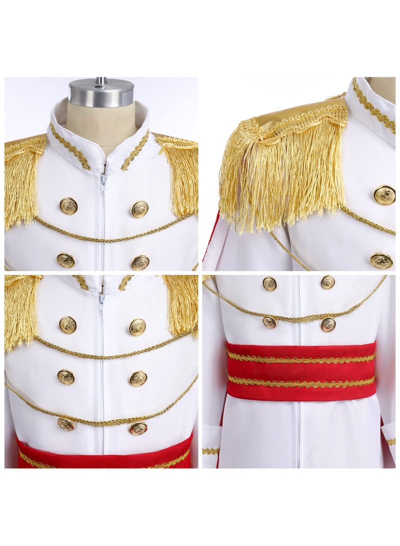 زي الأمير الساحر للأولاد الصغار من العصور الوسطى، جاكيت الأمير الملكي، سروال التاج، فستان الحفلات - Image 4