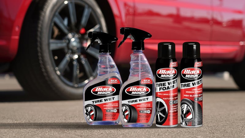 Black Magic 120217 Tire Wet, 23oz (Pack of 2) -Specially Formulated Tire Shine to Keep Them Looking Wet, Black, and Glossy with One Quick Spray - Image 4