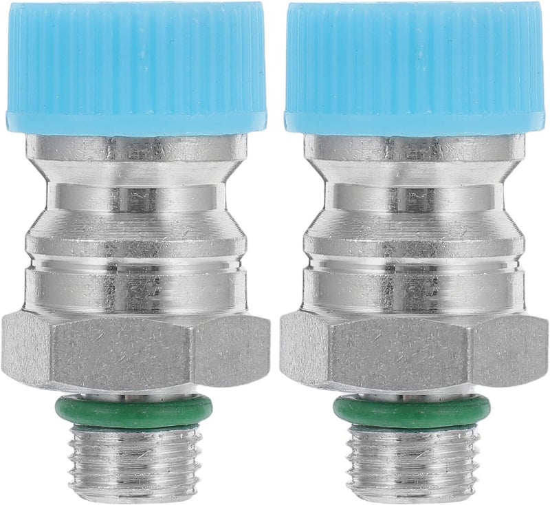 Homoyoyo Universal Car Valve Core Kit 2pcs Aluminum Alloy Quick Release Valve Compatible with R134a for Vehicle Ac Cooling System Maintenance - Image 1