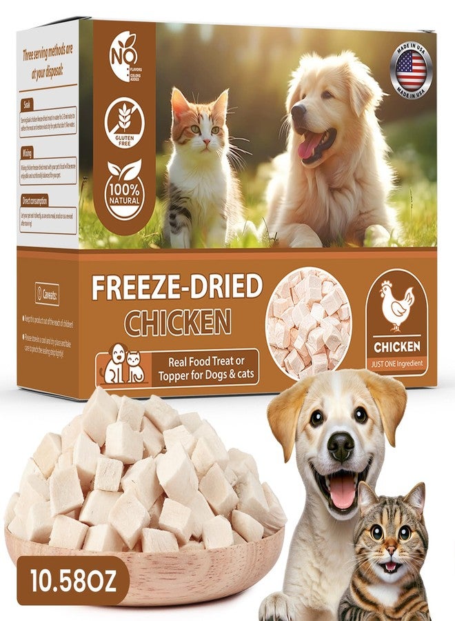 FHZRLP Freeze Dried Chicken,Freeze Dried Chicken Dog Treats Natural No Additives,Single Ingredient,High Protein,Suitable for All Ages Cats and Dogs,Dehydrated Suitable for Training - Image 1