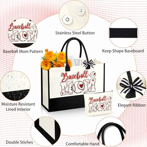 SiplyHaven Baseball Mom Gifts, Baseball Mom Essentials, Valentines Day Birthday Gifts for Mama Women - Image 3