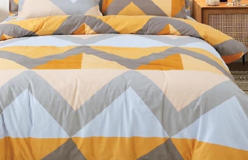 Laying Style™Glace Cotton Double King Size Duvet Cover II Razai Cover II Quilt Cover for Double Bed Size with Zipper (Dohars) 90x100 inch-Multicolor - Image 2