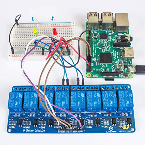 SunFounder 5V 8 Channel Relay Shield Module for Arduino R3 2560 1280 ARM PIC AVR STM32 Raspberry Pi 3, 2 Model B & B+ - Image 5