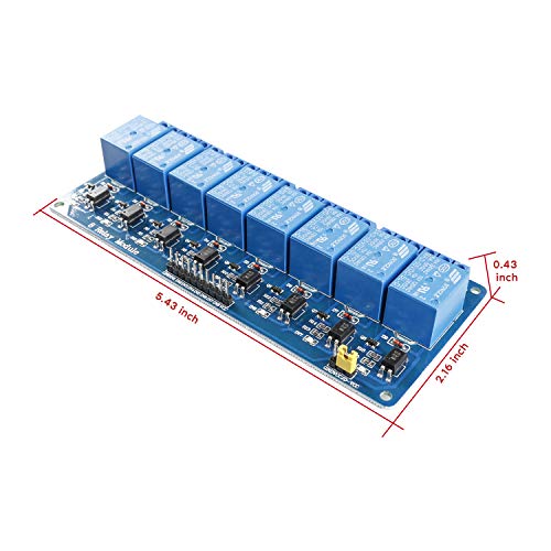 SunFounder 5V 8 Channel Relay Shield Module for Arduino R3 2560 1280 ARM PIC AVR STM32 Raspberry Pi 3, 2 Model B & B+ - Image 4