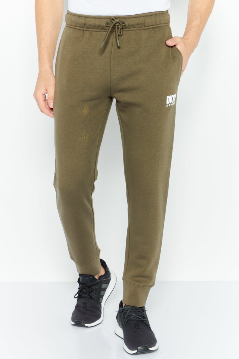 DKNY Sport Men Sportswear Fit Brand Logo Outdoor Sweatpants, Olive  - Image 1