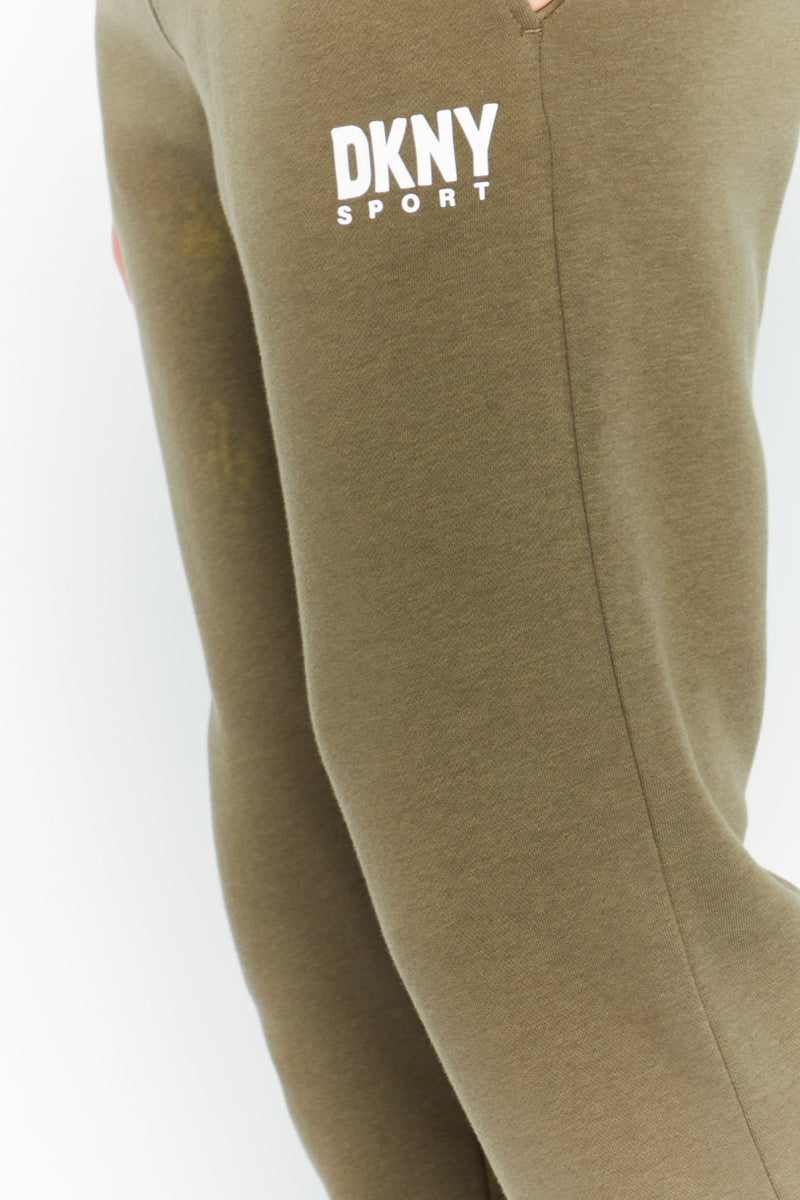 DKNY Sport Men Sportswear Fit Brand Logo Outdoor Sweatpants, Olive  - Image 3
