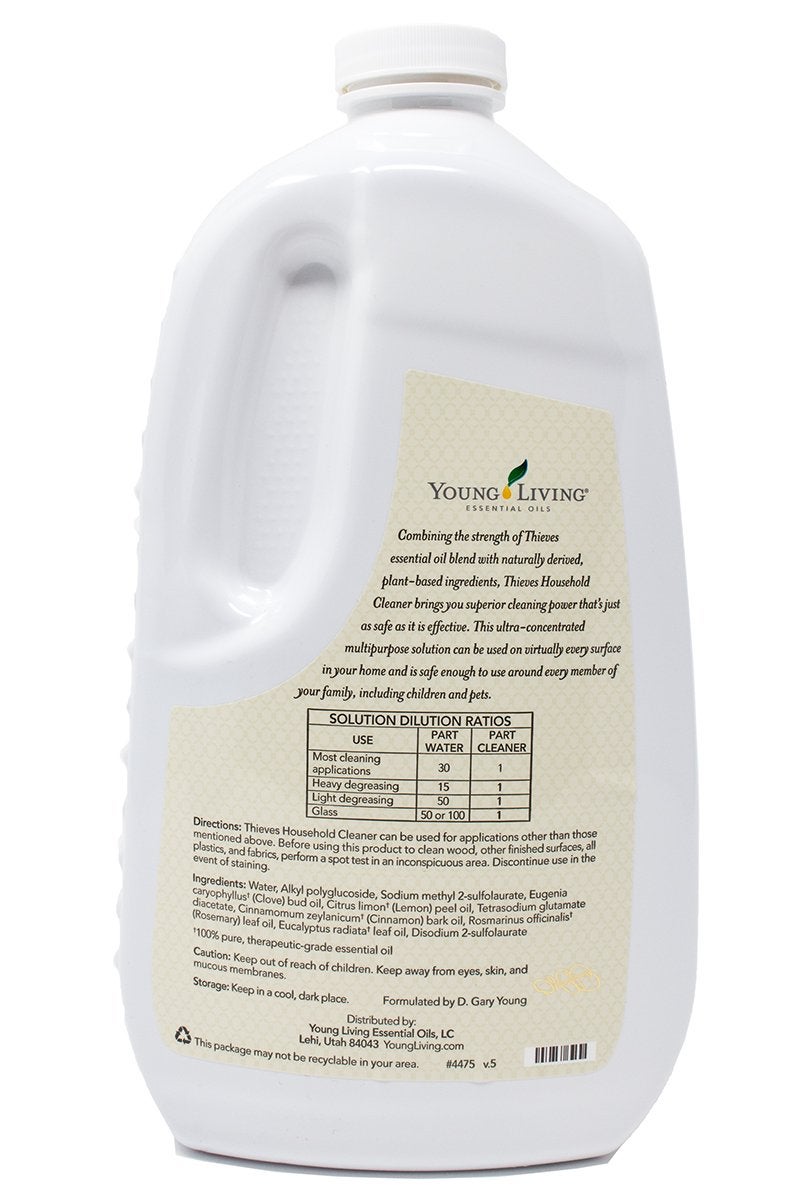 Young Living Thieves Cleaner Kit – Includes Young Living Thieves Cleaner 64 fl.oz, (2) Plastic Amber Spray Bottles 16oz (PET #1 – BPA Free) w/Reusable (2) Chalk Labels, and (2) Microfiber Cloths - Image 3