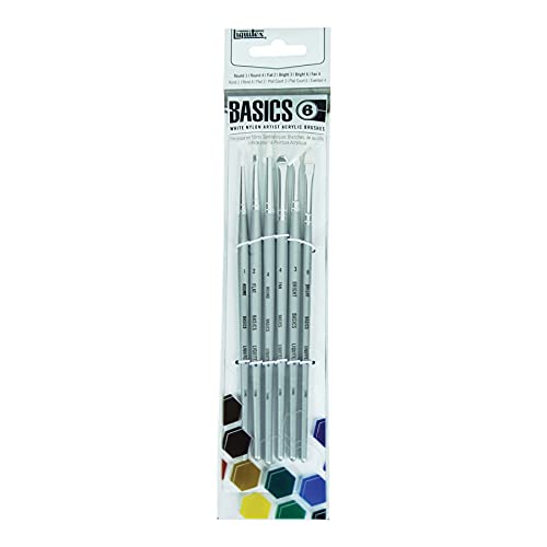 Liquitex Basics Paint Brush 6-Pack, Short-Handle - Image 1