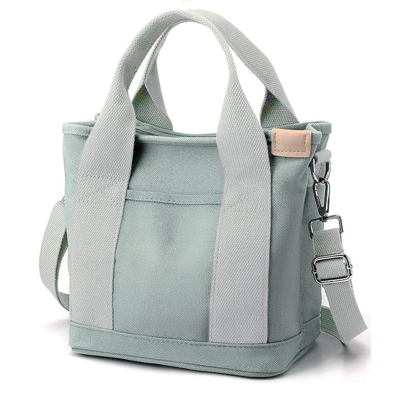 MINGRI Large Tote Bag for Women,Canvas Totes Bags with Pockets,Crossbody Purse Hobo Handbag with Zipper,Shoulder Satchel Messenger Bag with Compartments for Work,Shopping,Beach,with Long Strap,Large - Image 1