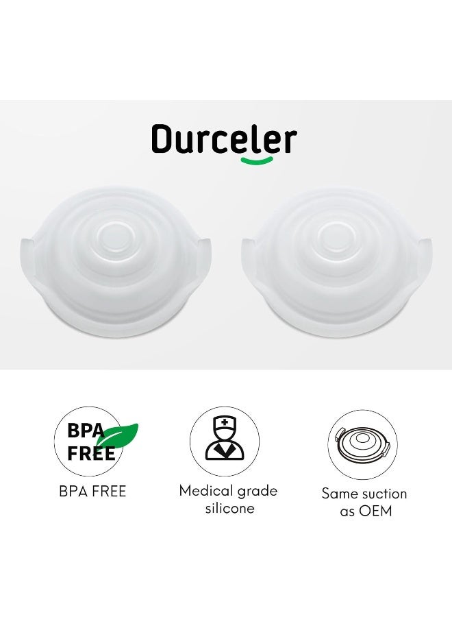Durceler Replacement 4 Piece Silicone Membrane/Diaphragm Compatible with Elvie Wearable Breast Pump - Image 4