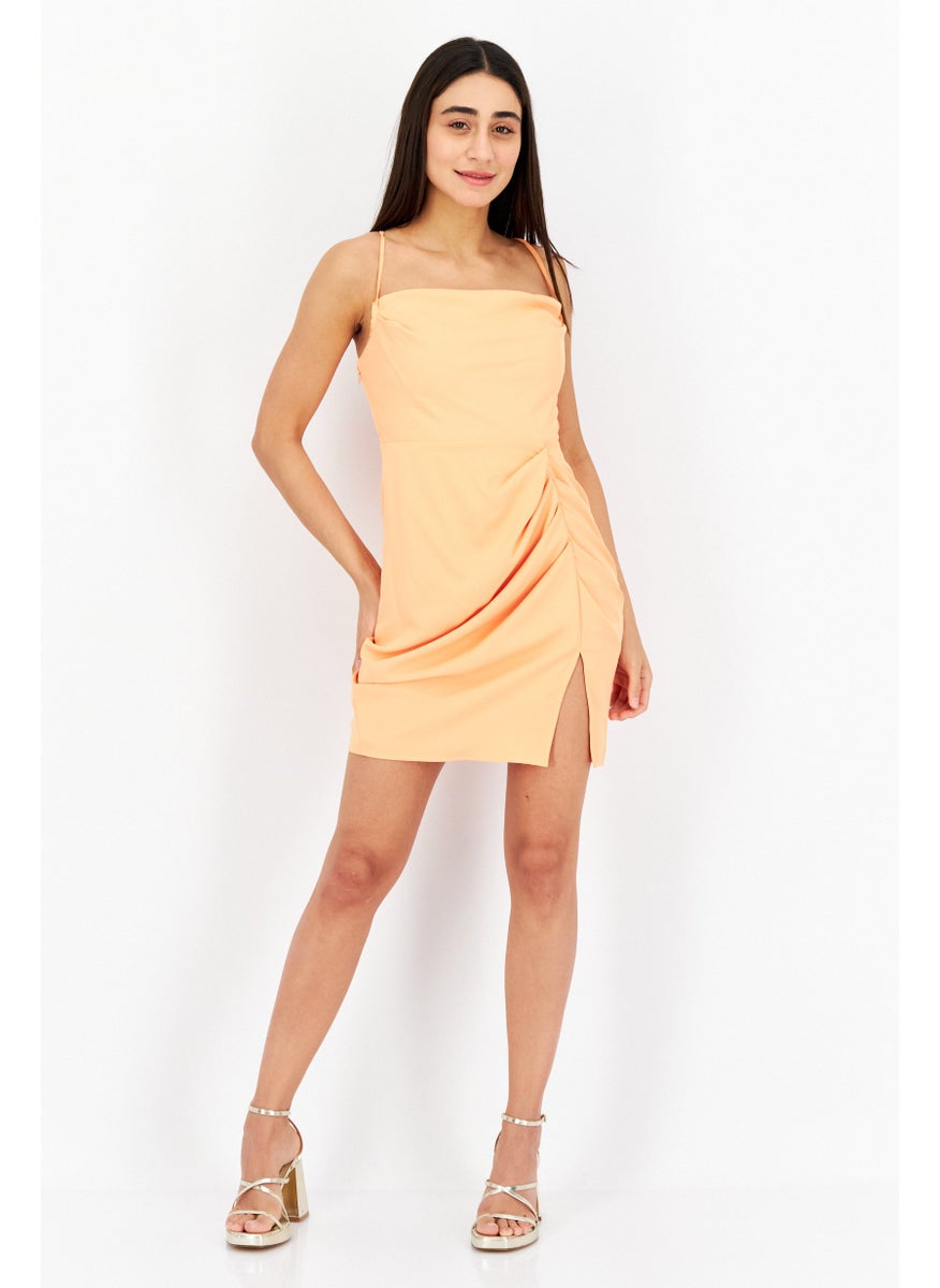 Women Solid Mini Dress, Orange - pzsku/ZBE8ECD50FE1F0D8757C9Z/45/_/1729779390/29fd389b-2dd1-4918-816b-aa35fa1e4663