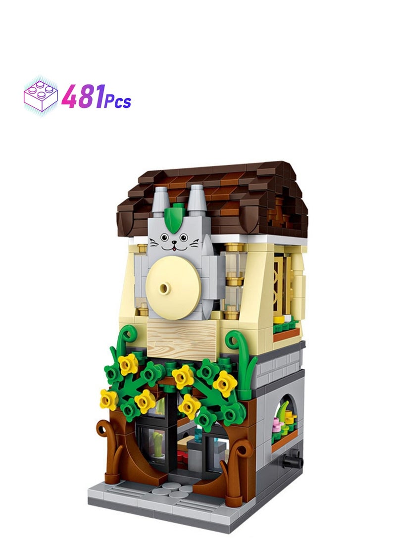 481pcs Japanese Restaurant Street View Model Set Building Blocks Creative Diy Collection Building Assembly Toys Children Adult Home Decoration - Image 1