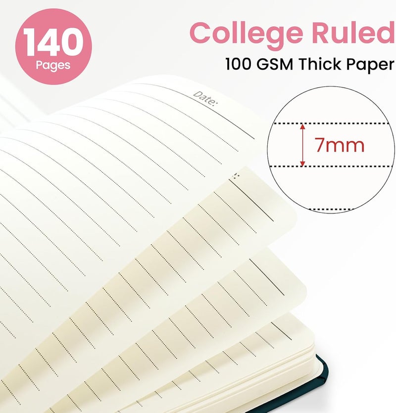 ZOTIA Lined Spiral Journal Notebook for Women, A5 College Ruled Journals for Writing, Hardcover Notebooks for Work, Note Taking and Office School Supplies, 140 Pages - Whirling Skies - Image 2