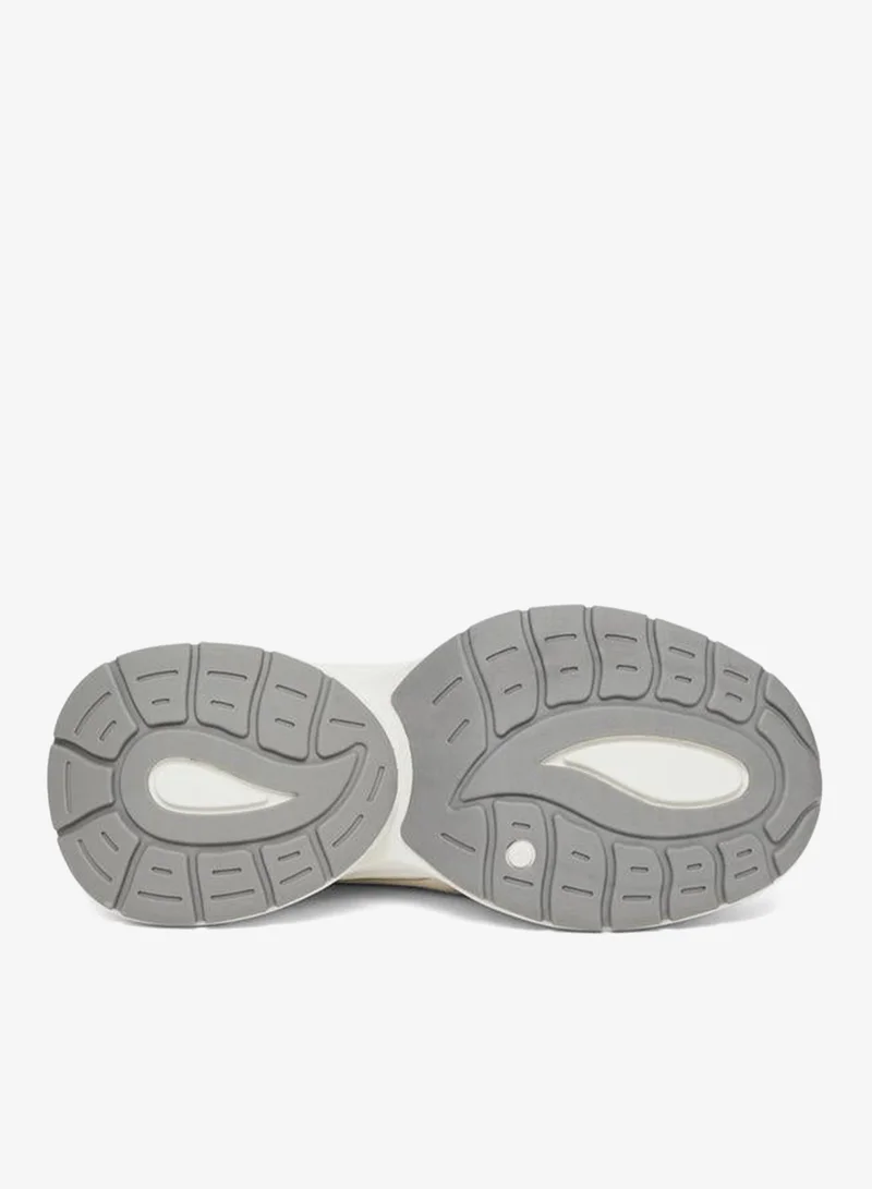 Styli Active White Lace Up Chunky Sneakers