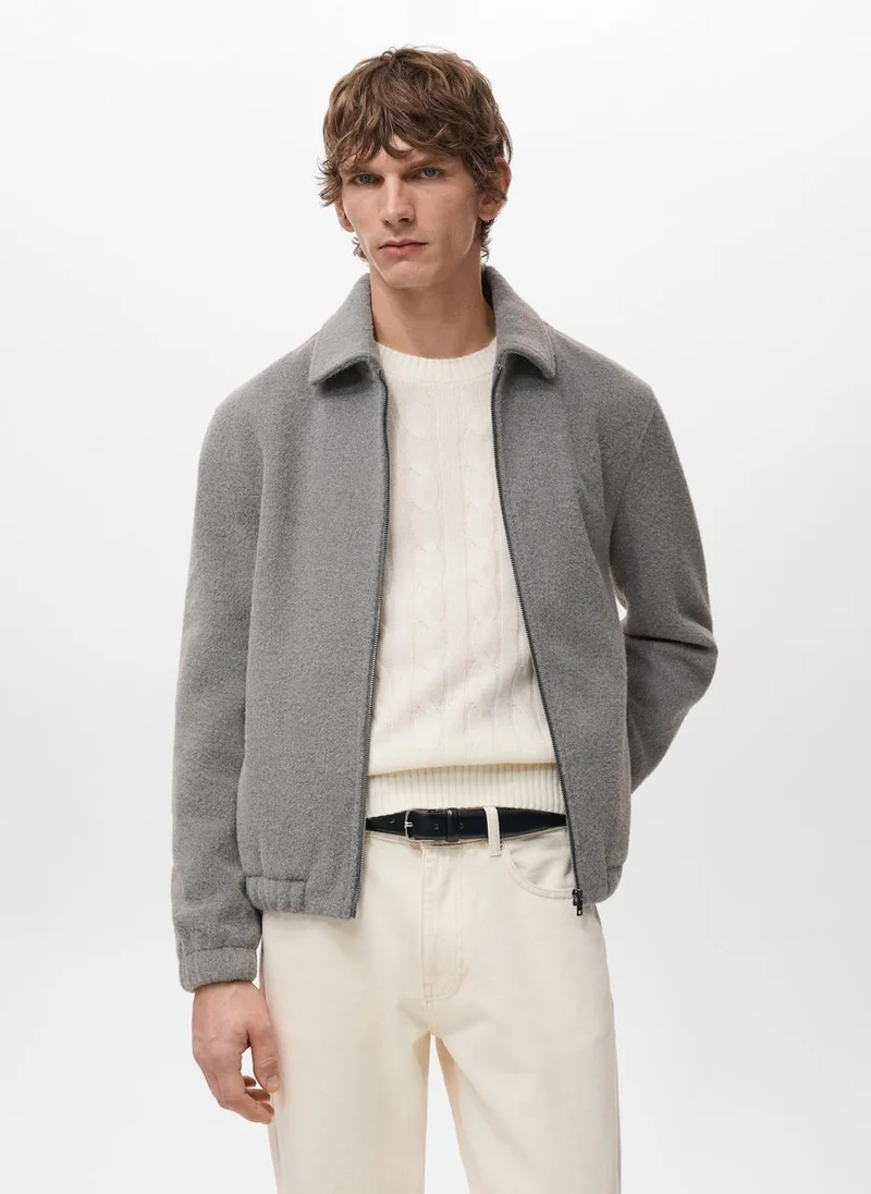 مانجو مان سويت شيرت بسحاب بنقوش